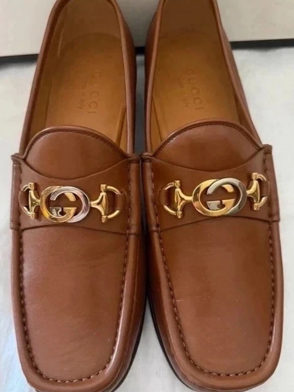 Gucci brown leather loafers